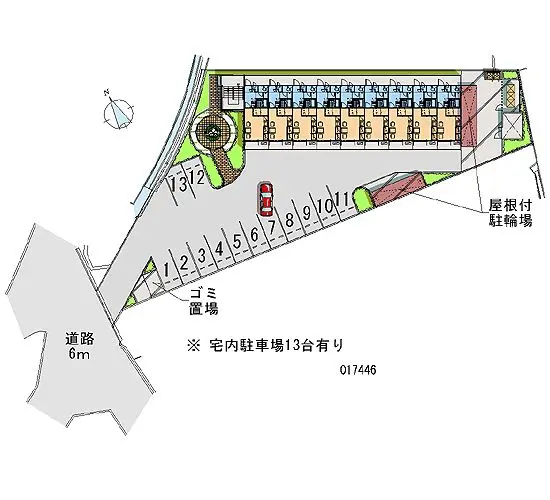 ★手数料０円★富田林市川向町 月極駐車場